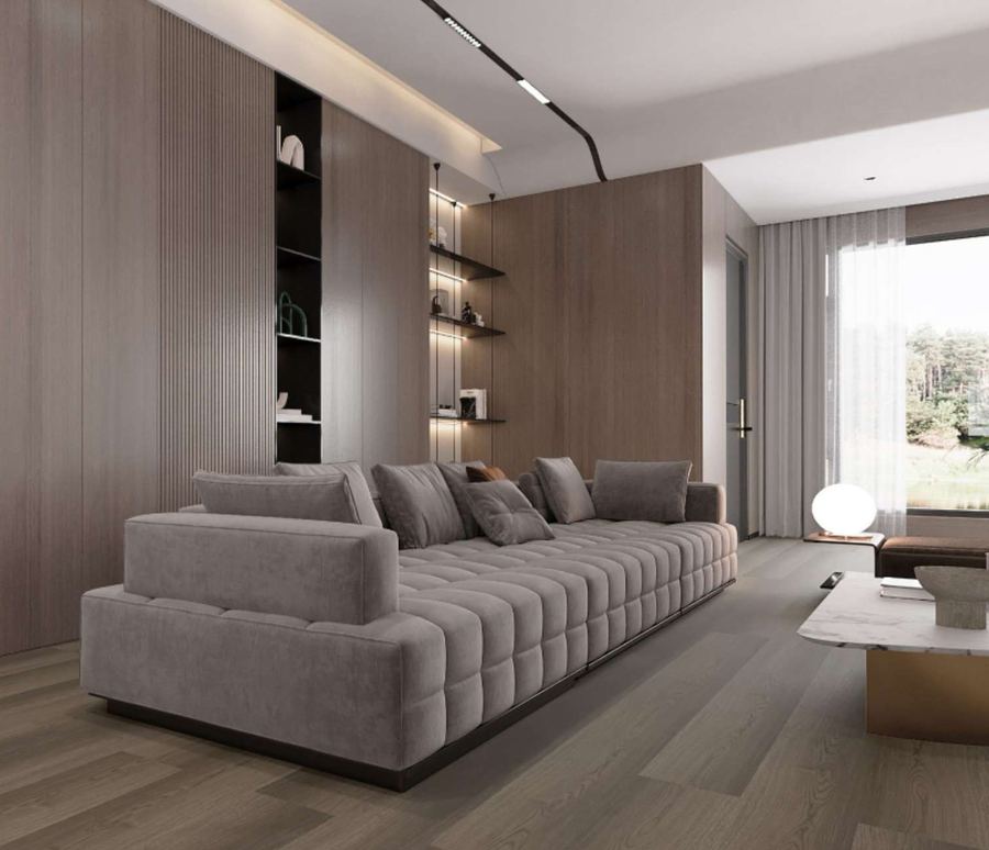 Black Eye Oak eSPC flooring installed in a room setting