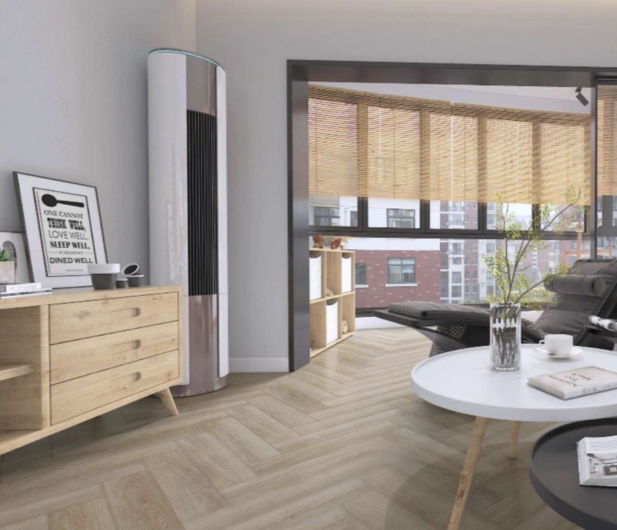 Cygnus Maple eSPC flooring installed in a room setting