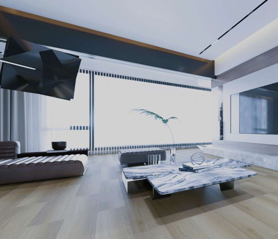 Andromeda Oak eSPC flooring installed in a room setting